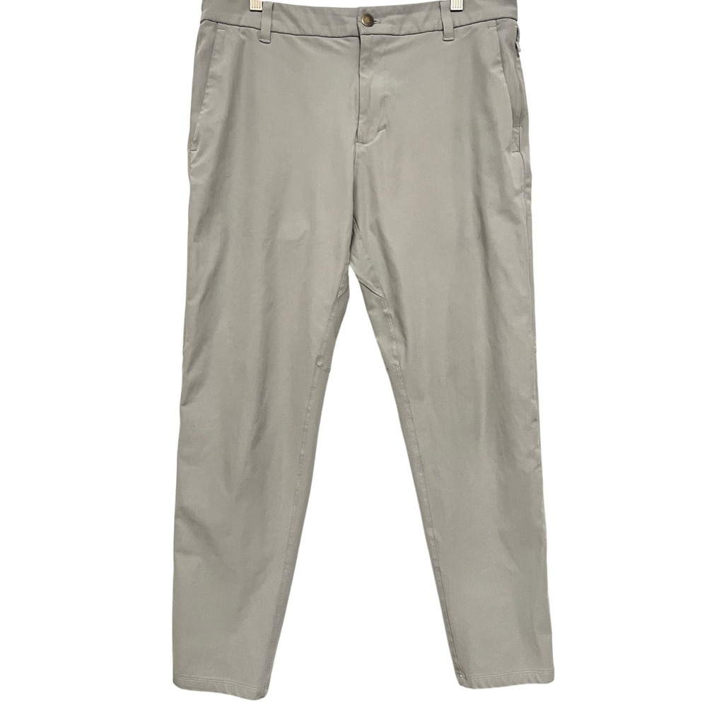 Lululemon ABC Slim Fit Commission Warpstreme Pant Gray Tapered Chino Golf Travel